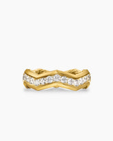 Zig Zag Stax™ Ring in 18K Yellow Gold with Diamonds, 5mm
